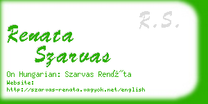 renata szarvas business card